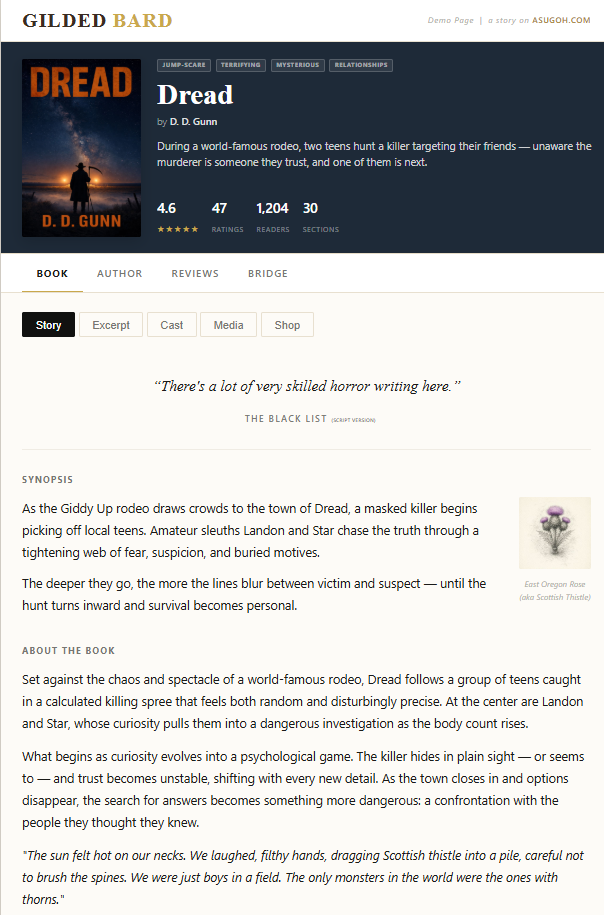 DREAD page on Gilded Bard